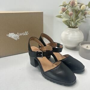 Madewell Black lug sole buckle Women's Mary Janes
